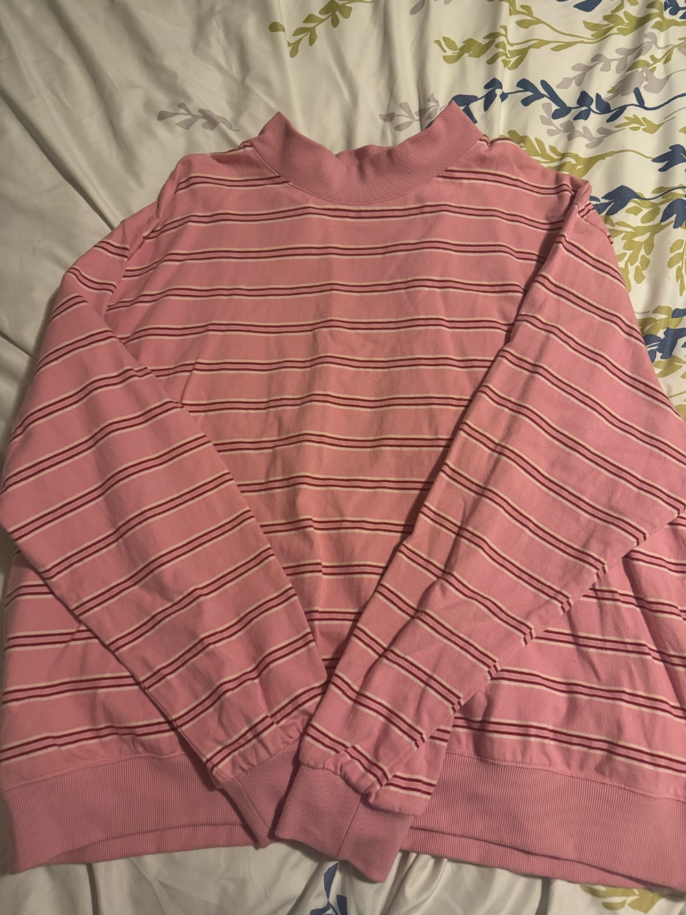 Parke Valentine Striped Mockneck pullover